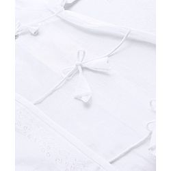 Babyhug 100% Cotton Angarakha Embroidered Dhoti Kurta Set - White