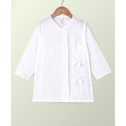 Babyhug 100% Cotton Angarakha Embroidered Dhoti Kurta Set - White