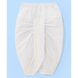 Babyhug 10% Cotton Woven Full Sleeves Angarakha Embroidered Dhoti Kurta Set - Yellow