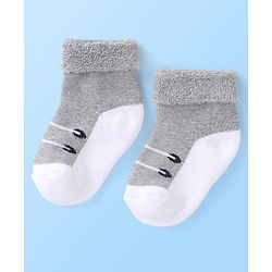 Cute Walk by Babyhug Anti Bacterial Ankle Length Socks Striped Pack Of 3 - Multicolour