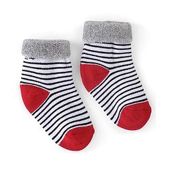 Cute Walk by Babyhug Anti Bacterial Ankle Length Socks Striped Pack Of 3 - Multicolour