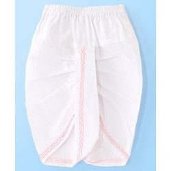 Babyhug 100% Cotton Angarakha Embroidered Full Sleeves Kurta & Dhoti Set- Pink