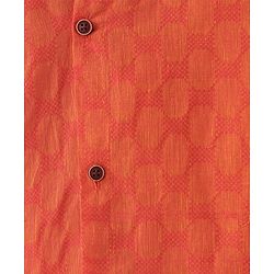 Babyhug  Cotton Woven Full Sleeves Embroidered Kurta & Dhoti Set - Orange