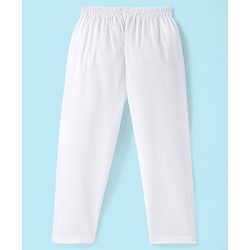 Babyhug 100% Cotton Schiffly Full Sleeves Kurta Pyjama Set - White