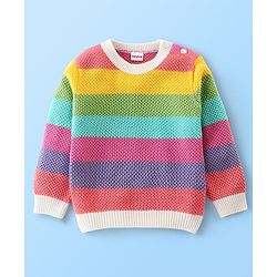 Babyhug Full Sleeves Striped Sweater (Design May Vary))