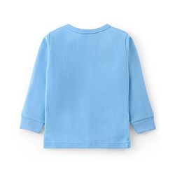 Babyhug Thermal Full Sleeves Solid Front Open Vest - Dark Blue
