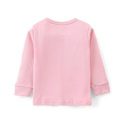 Babyhug Thermal Full Sleeves Solid Front Open Vest - Pink
