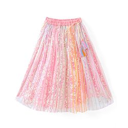 Babyhug Sleeveless Sequined Embroidered Choli Lehenga and Dupatta Set - Pink & White