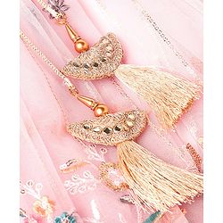 Babyhug Sleeveless Sequenced Embroidered Choli With Lehenga And Dupatta Set- Pink