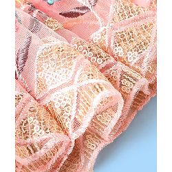 Babyhug Sleeveless Sequenced Embroidered Choli With Lehenga And Dupatta Set- Pink