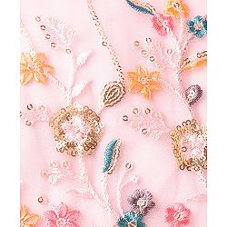 Babyhug Sleeveless Sequenced Embroidered Choli With Lehenga And Dupatta Set- Pink