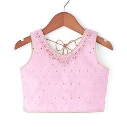 Babyhug Sleeveless Sequenced Embroidered Choli With Lehenga And Dupatta Set- Pink