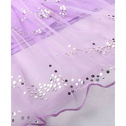 Babyhug Sleeveless Sequined Embroidered Choli with Lehenga and Dupatta  - Lavender