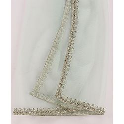 Babyhug Sleeveless Sequenced Embroidered Choli With Lehenga And Dupatta Set- Aqua