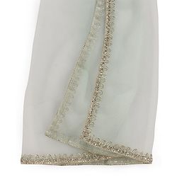 Babyhug Sleeveless Sequenced Embroidered Choli With Lehenga And Dupatta Set- Aqua