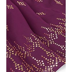 Babyhug Three Fourth Sleeves Rubber Print Kurti With Gharara And Net Dupatta- Purple