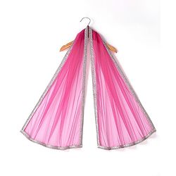 Babyhug Sleeveless Embrodered Choli with Foil Printed Pleated Lehenga and Dupatta - Fuschia