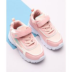 Cute Walk by Babyhug Sneakers With Velcro Closure Solid - Pink