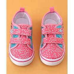 Cute Walk by Babyhug Double Velcro Closure with Floral Detailing Casual Shoes - Pink