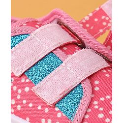 Cute Walk by Babyhug Double Velcro Closure with Floral Detailing Casual Shoes - Pink