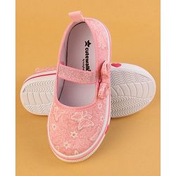 Cute Walk by Babyhug Glitter Embroidered Casual Shoes - Pink