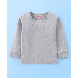 Babyhug Full Sleeves Thermal Vest - Light Grey