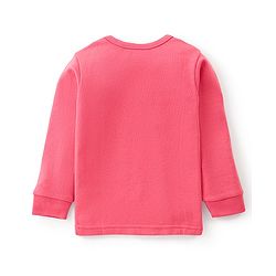 Babyhug Cotton Full Sleeves Solid Thermal Vest- Coral