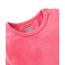 Babyhug Cotton Full Sleeves Solid Thermal Vest- Coral
