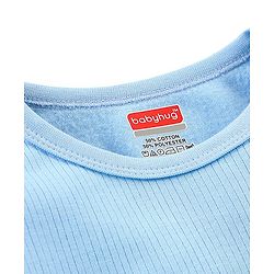 Babyhug Cotton Full Sleeves Solid Thermal Vest- Blue