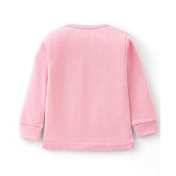 Babyhug Cotton Full Sleeves Solid Thermal Vest- Pink