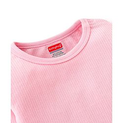Babyhug Cotton Full Sleeves Solid Thermal Vest- Pink