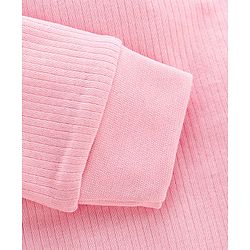 Babyhug Cotton Full Sleeves Solid Thermal Vest- Pink