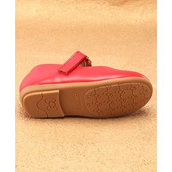 Cute Walk by Babyhug Slip On Bellies with Velcro Closure - Red