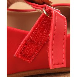 Cute Walk by Babyhug Slip On Bellies with Velcro Closure - Red