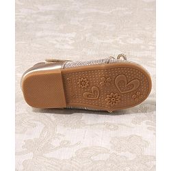 Cute Walk by Babyhug Bellies with Velcro Closure with Bow Applique - Golden