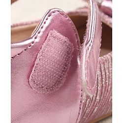 Cute Walk by Babyhug Bellies with Velcro Closure with Bow Applique - Golden