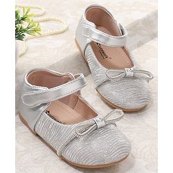 Cute Walk by Babyhug Bellies with Velcro Closure with Bow Applique - Golden