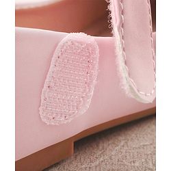 Cute Walk by Babyhug Studded & Bow Applique Bellies with Velcro Closure - Pink