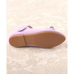Cute Walk by Babyhug Studded & Bow Applique Bellies with Velcro Closure - Purple