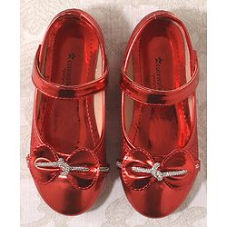 Cute Walk By Babyhug Velcro Closure Bellies With Bow - Red