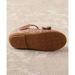 Cute Walk by Babyhug Studded Bellies with Bow Applique & Velcro Closure - Rose Gold