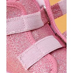 Cute Walk by Babyhug Velcro Closure Casual Shoes Unicorn Embroidery - Pink