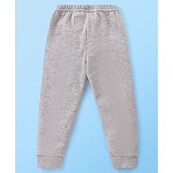 Babyhug Cotton Full Length Thermal Leggings Solid- Light Grey
