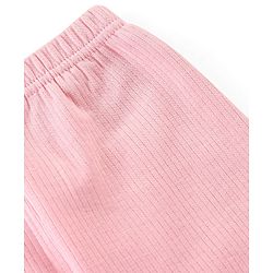 Babyhug Cotton Full Length Thermal Leggings Solid- Pink