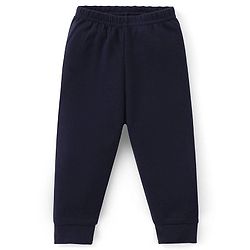 Babyhug Cotton Full Length Thermal Leggings Solid- Dark Navy