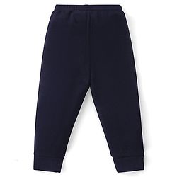 Babyhug Cotton Full Length Thermal Leggings Solid- Dark Navy