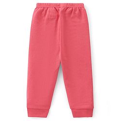 Babyhug Cotton Full Length Thermal Leggings Solid- Pink
