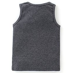 Babyhug Sleeveless Solid Thermal Sando - Dark Grey