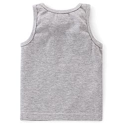 Babyhug Cotton Pull Over Sleeveless Solid Thermal Vest- Light Grey