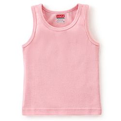 Babyhug Cotton Pull Over Sleeveless Solid Thermal Vest - Pink